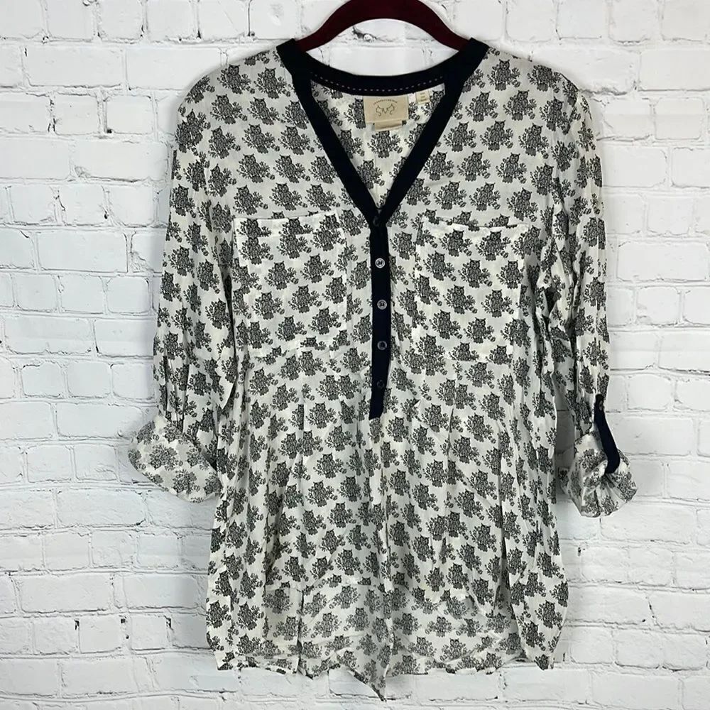 AnthropologieβOwlβButtonβDownβBlouse